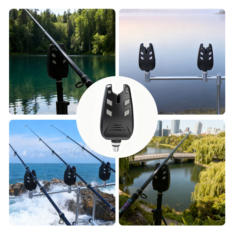 Fishing Equipment Carp - JSFUN 鯉釣り用アラーム、電子式魚の食いつき検知器、鯉釣り竿用アラーム、釣り道具アクセサリー、1個/2個/3個/4個から選択可能
