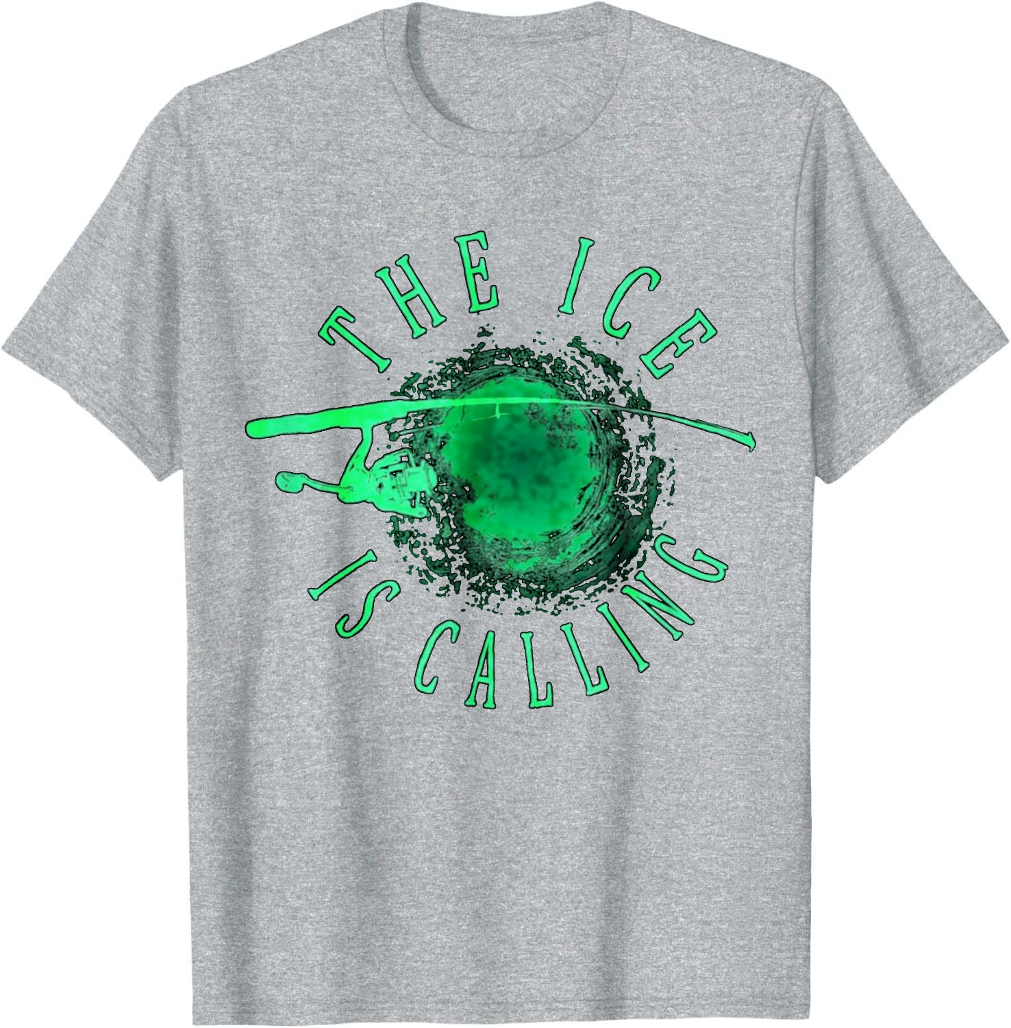 Ice Fishing Tip Up - 氷上釣り - 氷が呼んでいる - 氷上釣り人向けTシャツ、コットン素材、冬用、釣り好きに、アウトドア、週末の装い
