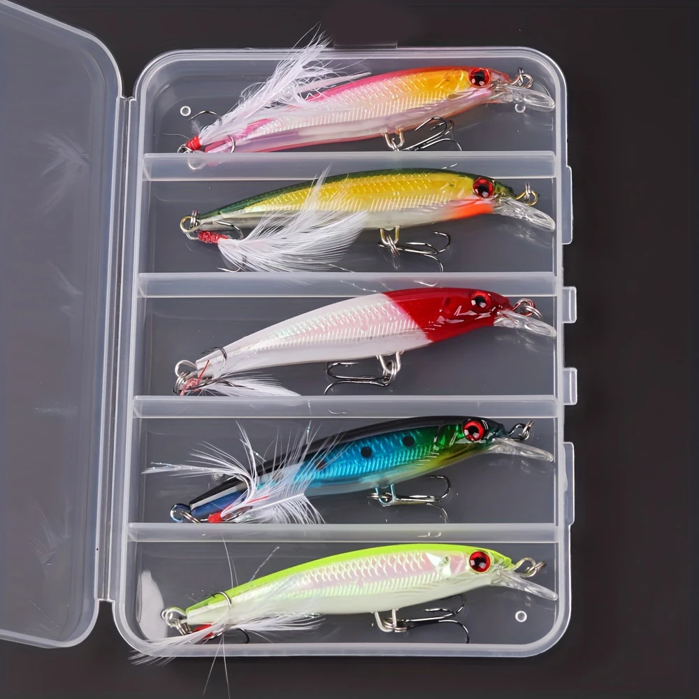レーザー3Dアイズバイオニックミノー釣りルアー5個/箱 -  - Fishing Equipment Carp のレビューと価格