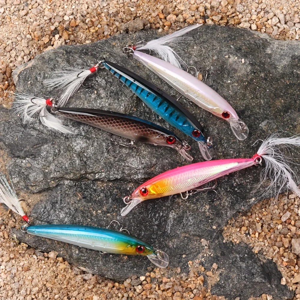 レーザー3Dアイズバイオニックミノー釣りルアー5個/箱 -  - Fishing Equipment Carp のレビューと価格